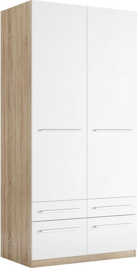 Priess Kledingkast Kast garderobe waskast Barcelona in 5 breedtes veel opbergruimte ruime lades met spiegel made in germany - Foto 7