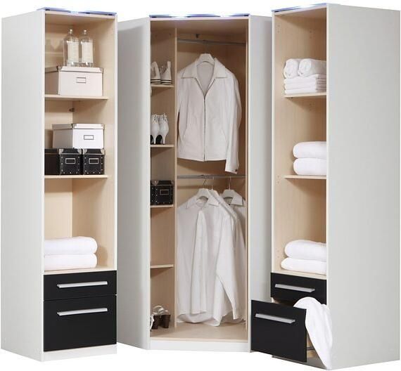 Priess Hoekkledingkast Barcelona kledingkast hoekoplossing ruimtewonder - Foto 8