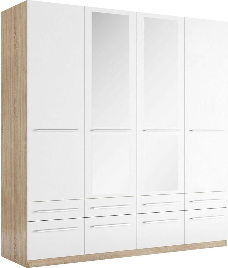 Priess Kledingkast Kast garderobe waskast Barcelona in 5 breedtes veel opbergruimte ruime lades met spiegel made in germany - Foto 4