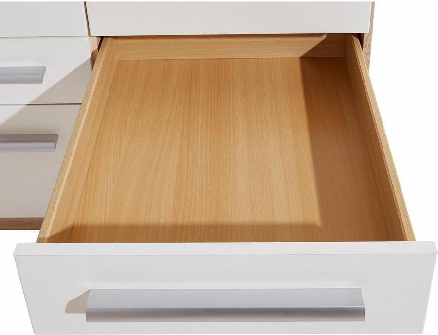 Priess Kledingkast Kast garderobe waskast Barcelona in 5 breedtes veel opbergruimte ruime lades met spiegel made in germany