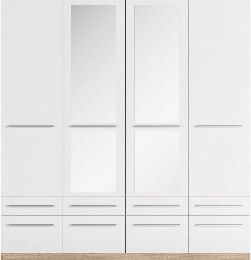 Priess Kledingkast Kast garderobe waskast Barcelona in 5 breedtes veel opbergruimte ruime lades met spiegel made in germany - Foto 2