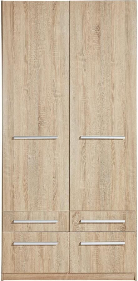 Priess Kledingkast Kast garderobe waskast Barcelona in 5 breedtes veel opbergruimte ruime lades met spiegel made in germany - Foto 14