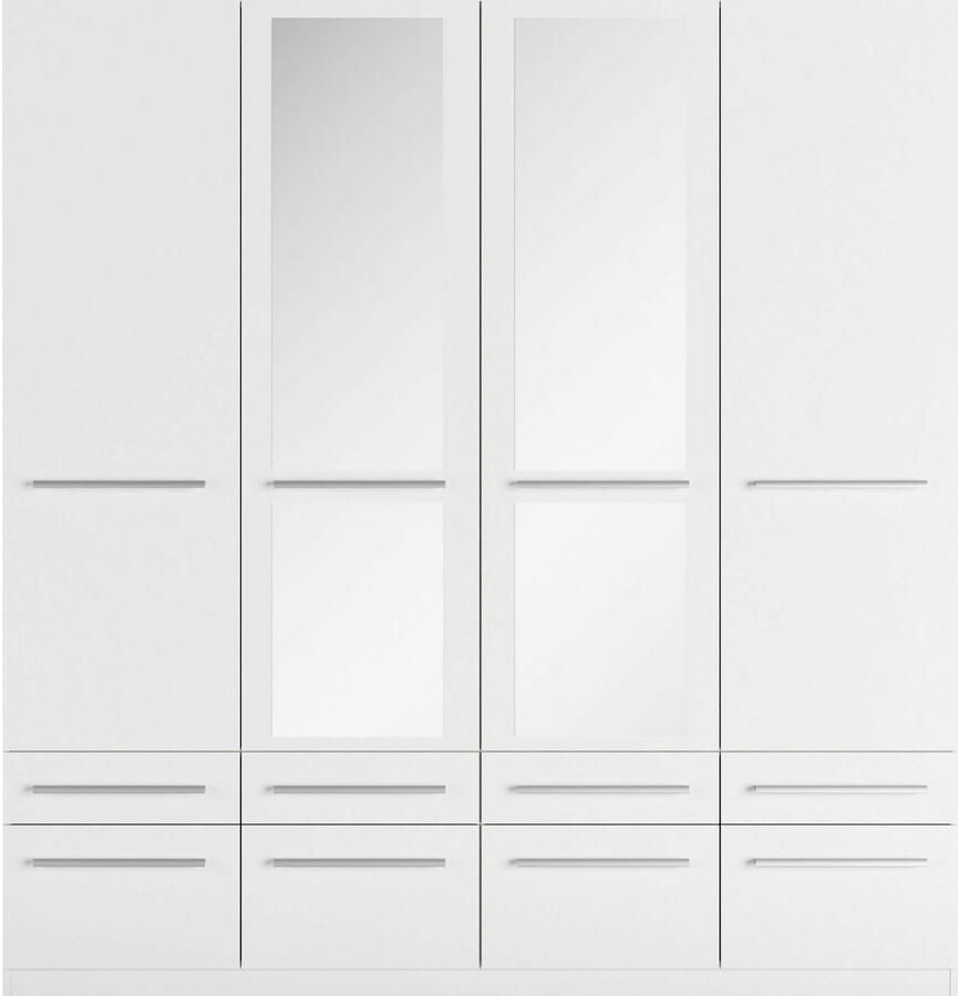 Priess Kledingkast Kast garderobe waskast Barcelona in 5 breedtes veel opbergruimte ruime lades met spiegel made in germany - Foto 2