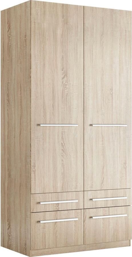 Priess Kledingkast Kast garderobe waskast Barcelona in 5 breedtes veel opbergruimte ruime lades met spiegel made in germany - Foto 11