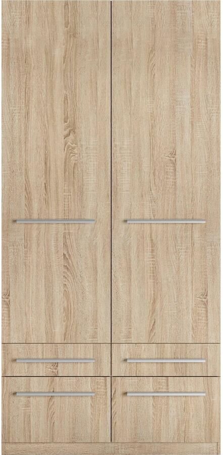 Priess Kledingkast Kast garderobe waskast Barcelona in 5 breedtes veel opbergruimte ruime lades met spiegel made in germany - Foto 15