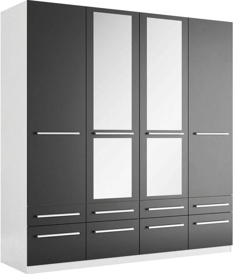 Priess Kledingkast Kast garderobe waskast Barcelona in 5 breedtes veel opbergruimte ruime lades met spiegel made in germany - Foto 3