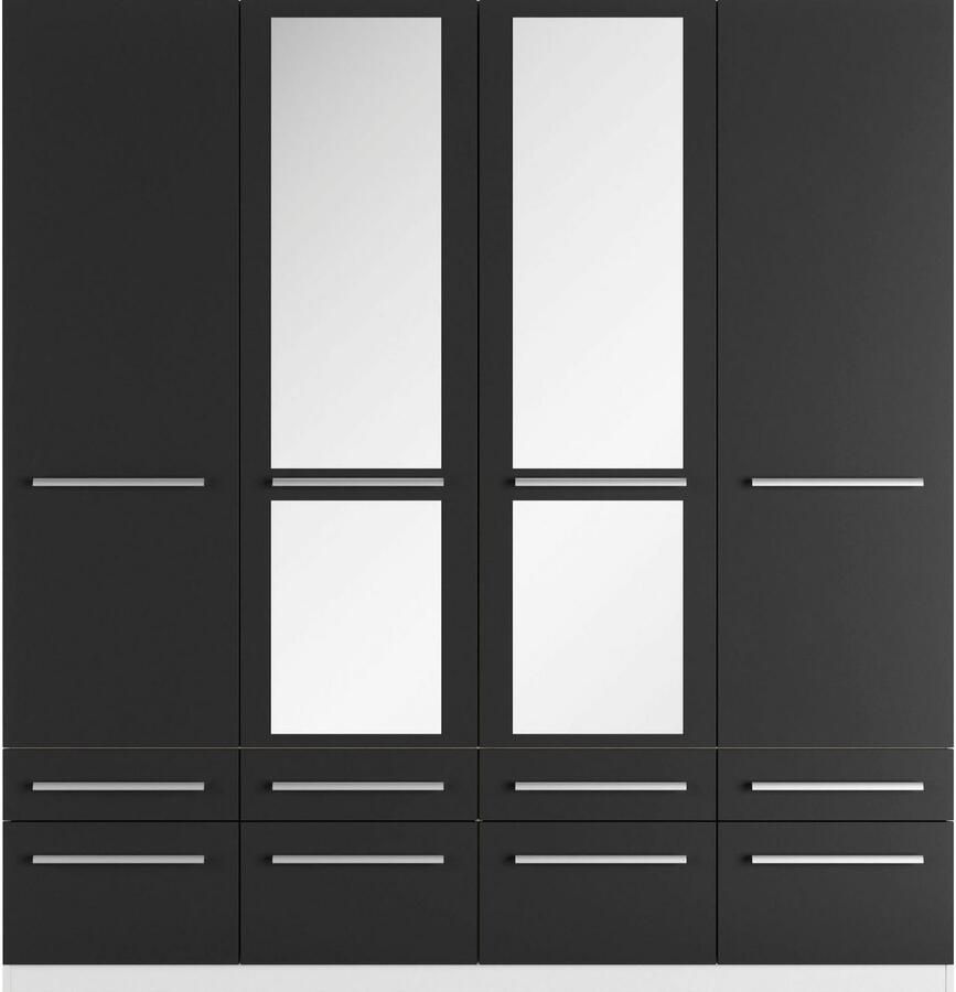 Priess Kledingkast Kast garderobe waskast Barcelona in 5 breedtes veel opbergruimte ruime lades met spiegel made in germany - Foto 2