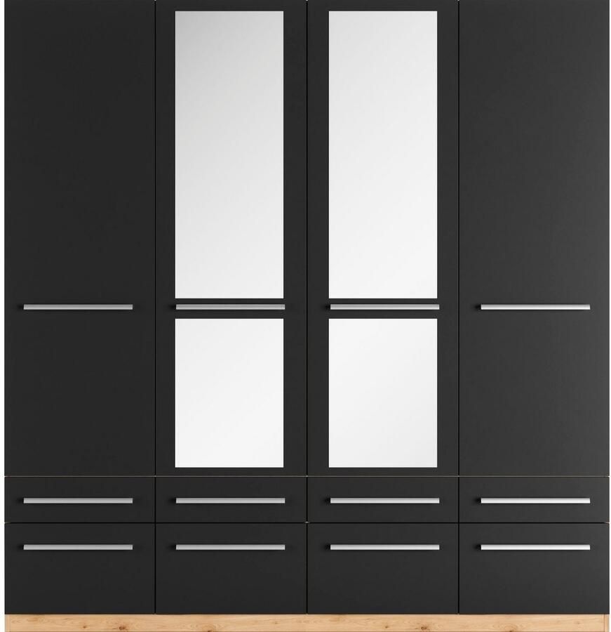 Priess Kledingkast Kast garderobe waskast Barcelona in 5 breedtes veel opbergruimte ruime lades met spiegel made in germany - Foto 2