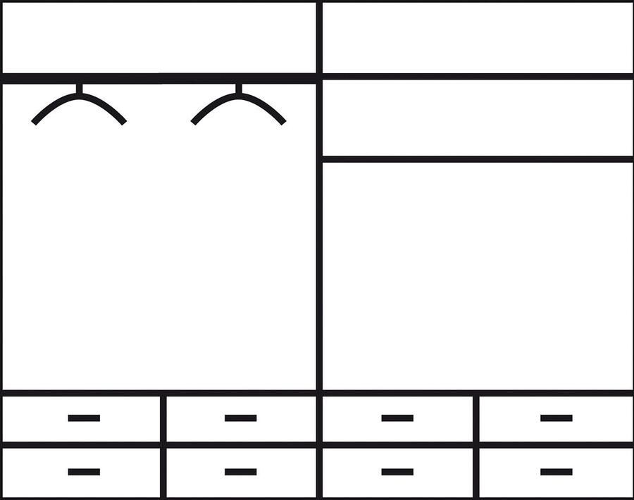 Priess Kledingkast Kast garderobe waskast Barcelona in 5 breedtes veel opbergruimte ruime lades met spiegel made in germany - Foto 7