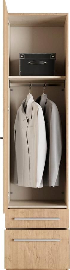 Priess Kledingkast Kast garderobe waskast Barcelona in 5 breedtes veel opbergruimte ruime lades met spiegel made in germany - Foto 6