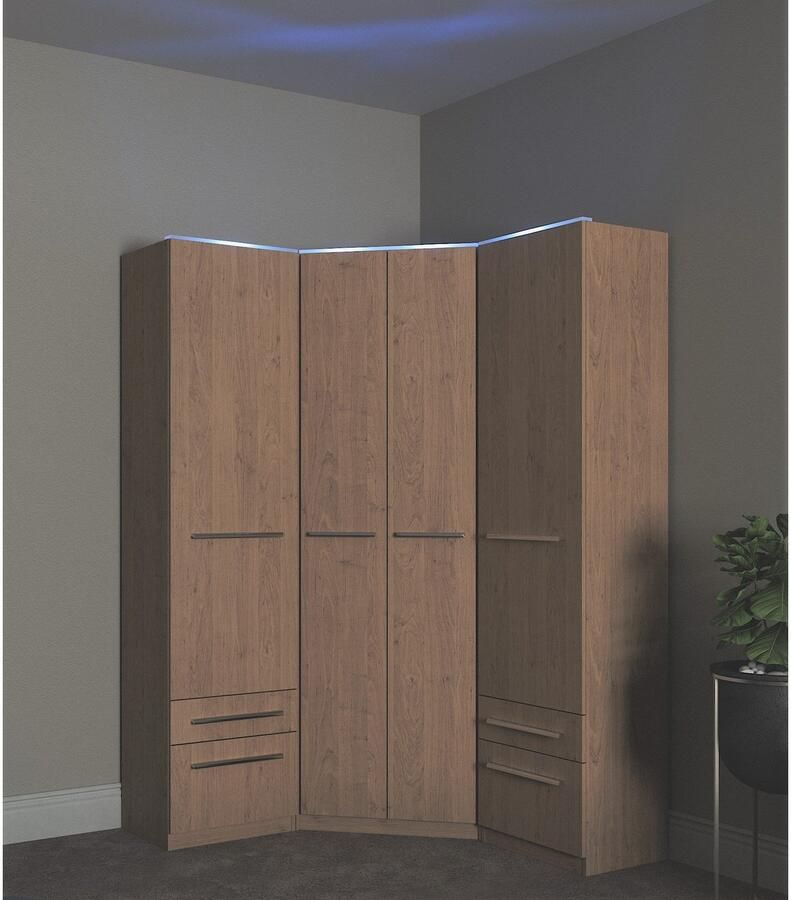 Priess Hoekkledingkast Barcelona kledingkast hoekoplossing ruimtewonder - Foto 2