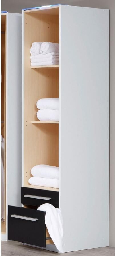 Priess Kledingkast Kast garderobe waskast Barcelona in 5 breedtes veel opbergruimte ruime lades met spiegel made in germany - Foto 4