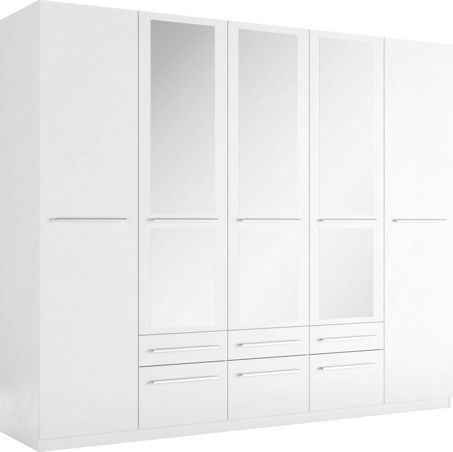Priess Kledingkast Kast garderobe waskast Barcelona in 5 breedtes veel opbergruimte ruime lades met spiegel made in germany