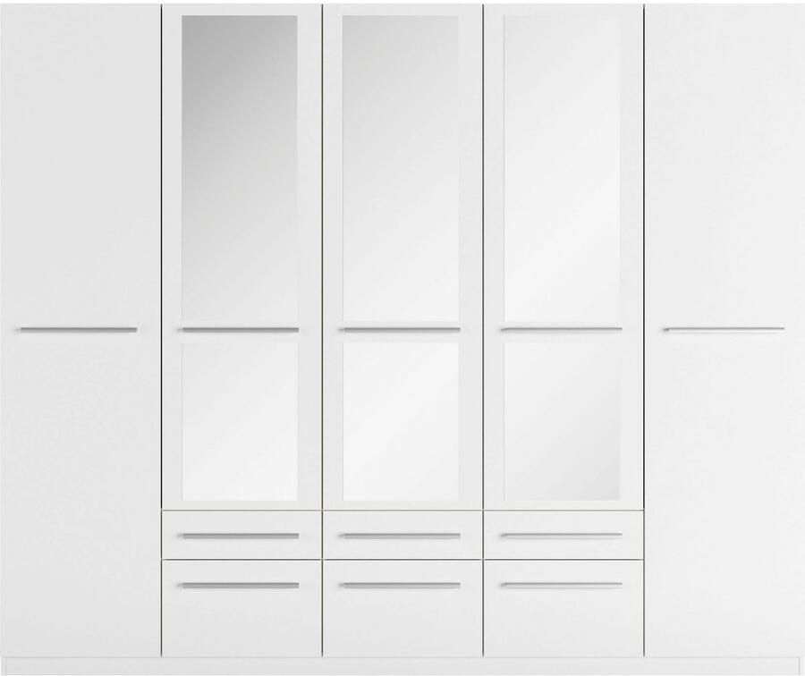 Priess Kledingkast Kast garderobe waskast Barcelona in 5 breedtes veel opbergruimte ruime lades met spiegel made in germany - Foto 4