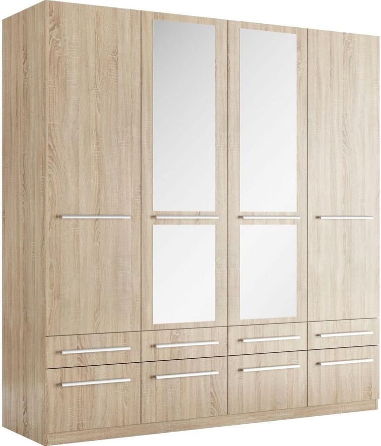 Priess Kledingkast Kast garderobe waskast Barcelona in 5 breedtes veel opbergruimte ruime lades met spiegel made in germany - Foto 4