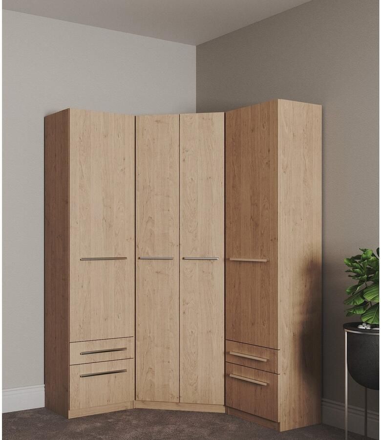 Priess Hoekkledingkast Barcelona kledingkast hoekoplossing ruimtewonder - Foto 2