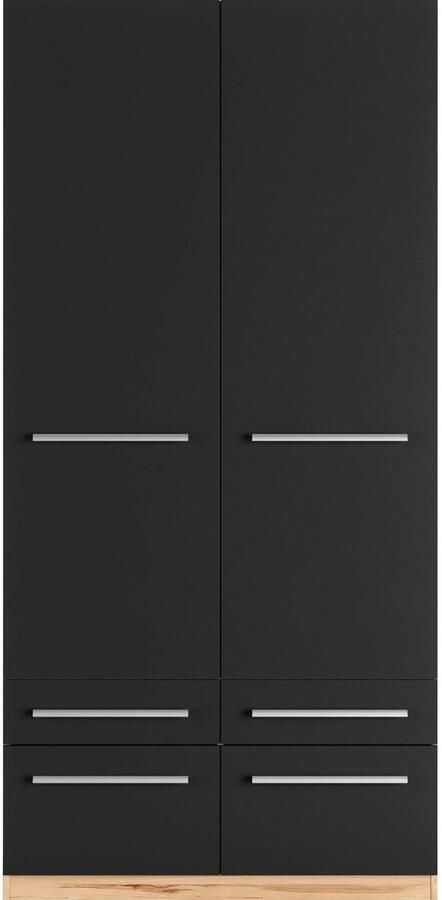 Priess Kledingkast Kast garderobe waskast Barcelona in 5 breedtes veel opbergruimte ruime lades met spiegel made in germany - Foto 5