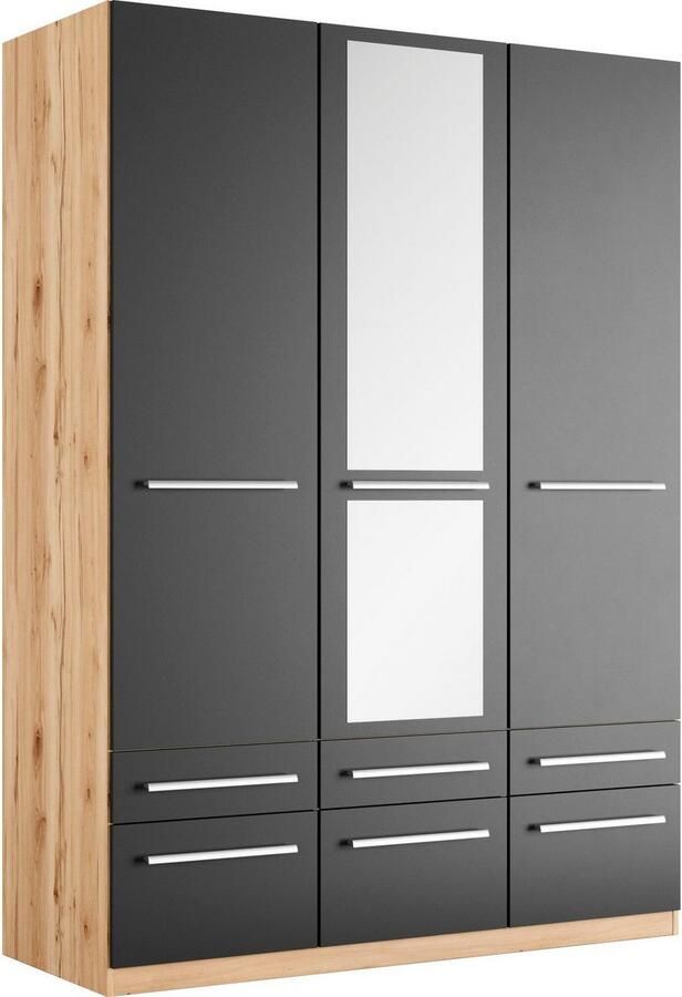 Priess Kledingkast Kast garderobe waskast Barcelona in 5 breedtes veel opbergruimte ruime lades met spiegel made in germany - Foto 4