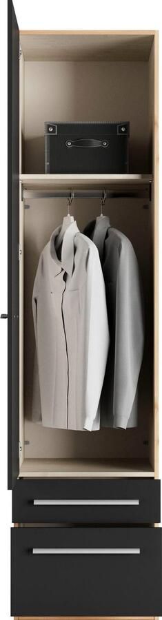 Priess Kledingkast Kast garderobe waskast Barcelona in 5 breedtes veel opbergruimte ruime lades met spiegel made in germany - Foto 6