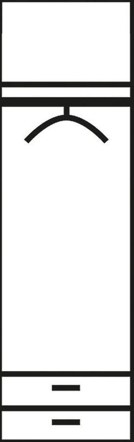 Priess Kledingkast Kast garderobe waskast Barcelona in 5 breedtes veel opbergruimte ruime lades met spiegel made in germany - Foto 6