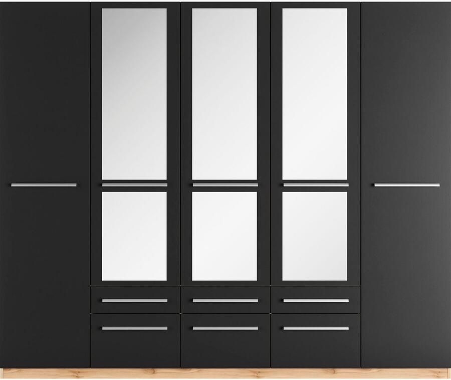 Priess Kledingkast Kast garderobe waskast Barcelona in 5 breedtes veel opbergruimte ruime lades met spiegel made in germany