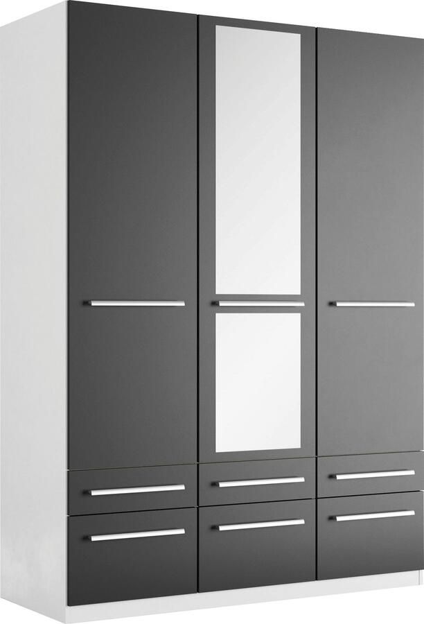 Priess Kledingkast Kast garderobe waskast Barcelona in 5 breedtes veel opbergruimte ruime lades met spiegel made in germany - Foto 5