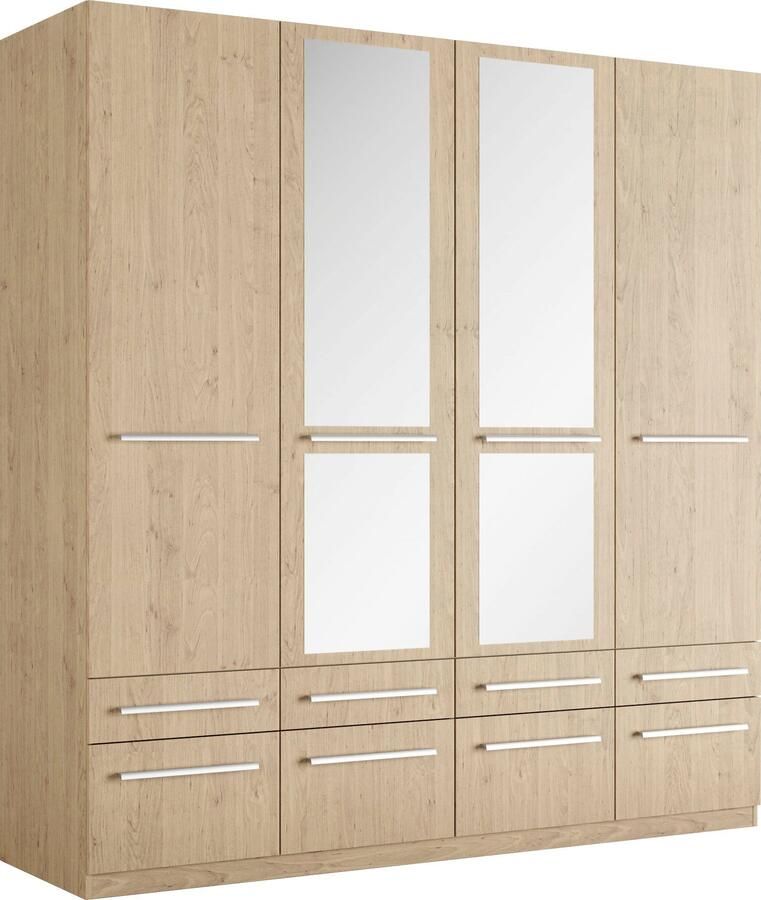 Priess Kledingkast Kast garderobe waskast Barcelona in 5 breedtes veel opbergruimte ruime lades met spiegel made in germany - Foto 5