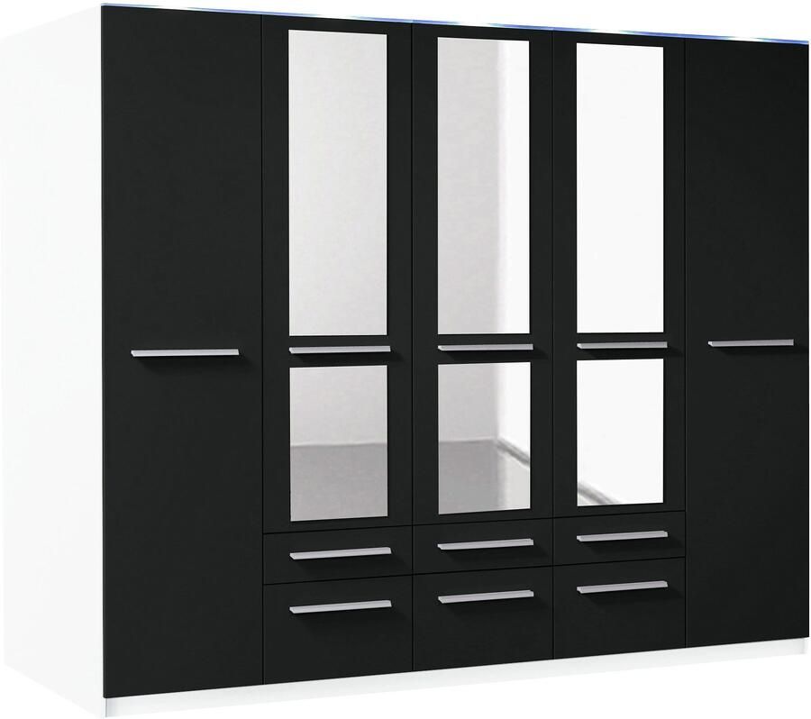 Priess Kledingkast Kast garderobe waskast Barcelona in 5 breedtes veel opbergruimte ruime lades met spiegel made in germany - Foto 2