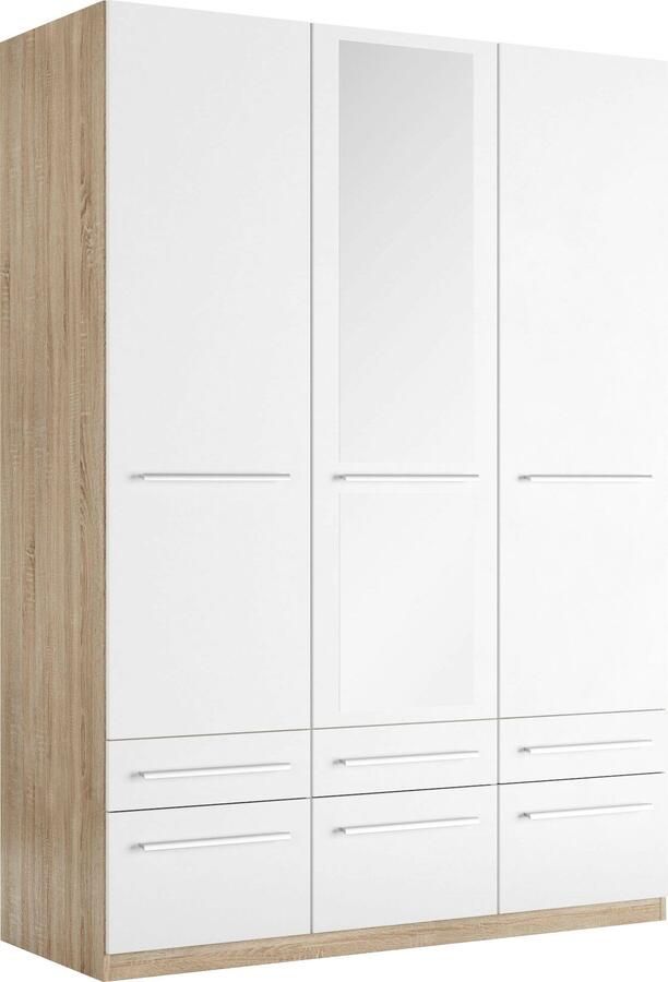 Priess Kledingkast Kast garderobe waskast Barcelona in 5 breedtes veel opbergruimte ruime lades met spiegel made in germany - Foto 5