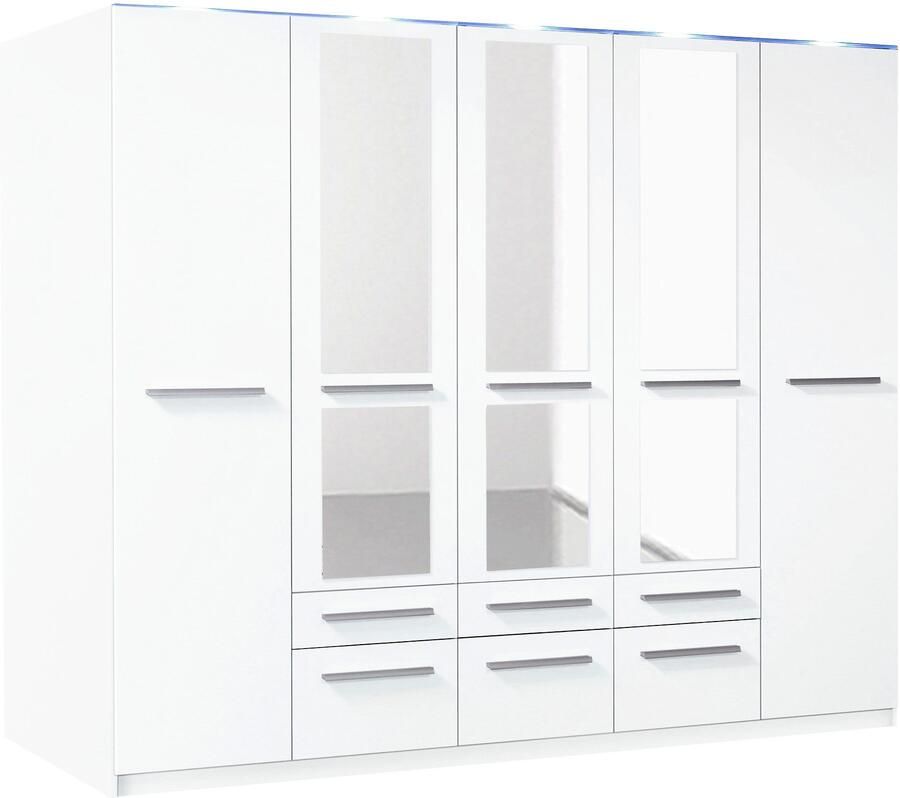 Priess Kledingkast Kast garderobe waskast Barcelona in 5 breedtes veel opbergruimte ruime lades met spiegel made in germany - Foto 3