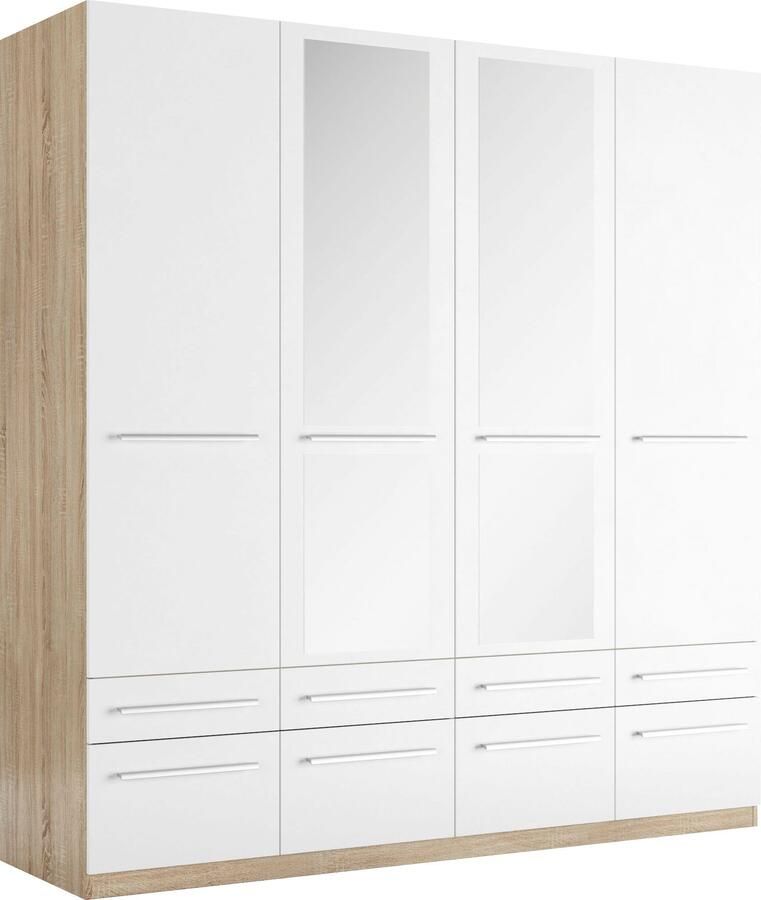 Priess Kledingkast Kast garderobe waskast Barcelona in 5 breedtes veel opbergruimte ruime lades met spiegel made in germany - Foto 4
