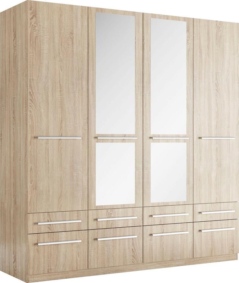 Priess Kledingkast Kast garderobe waskast Barcelona in 5 breedtes veel opbergruimte ruime lades met spiegel made in germany - Foto 5