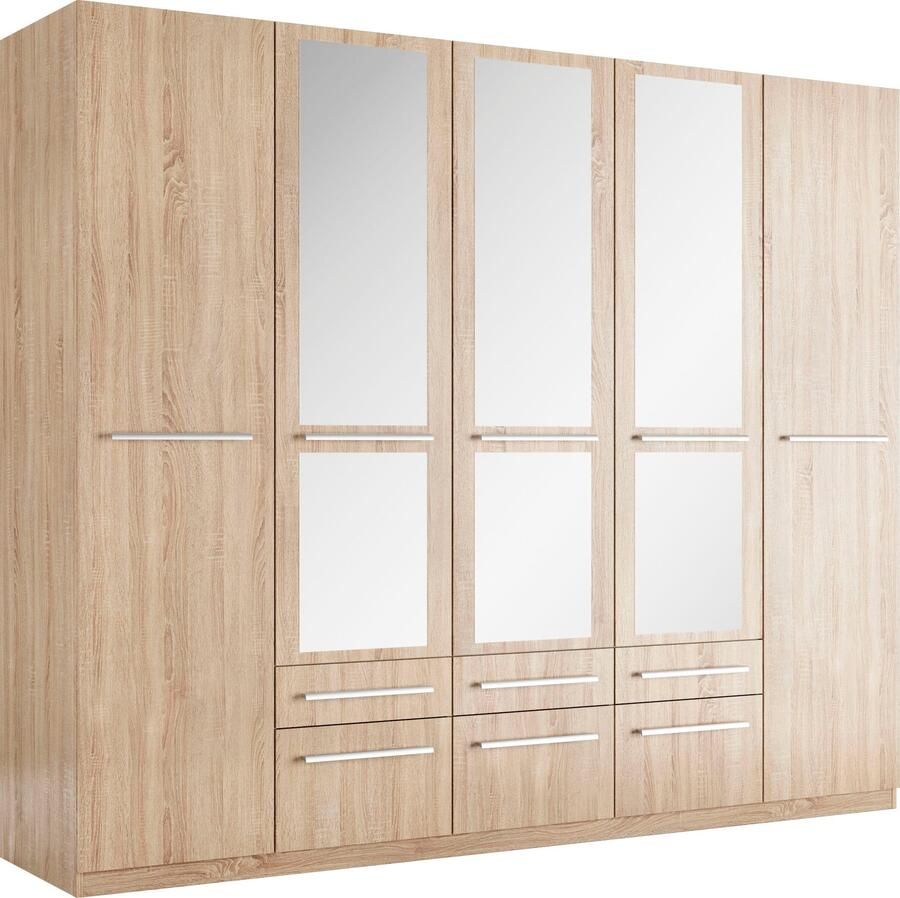 Priess Kledingkast Kast garderobe waskast Barcelona in 5 breedtes veel opbergruimte ruime lades met spiegel made in germany - Foto 2