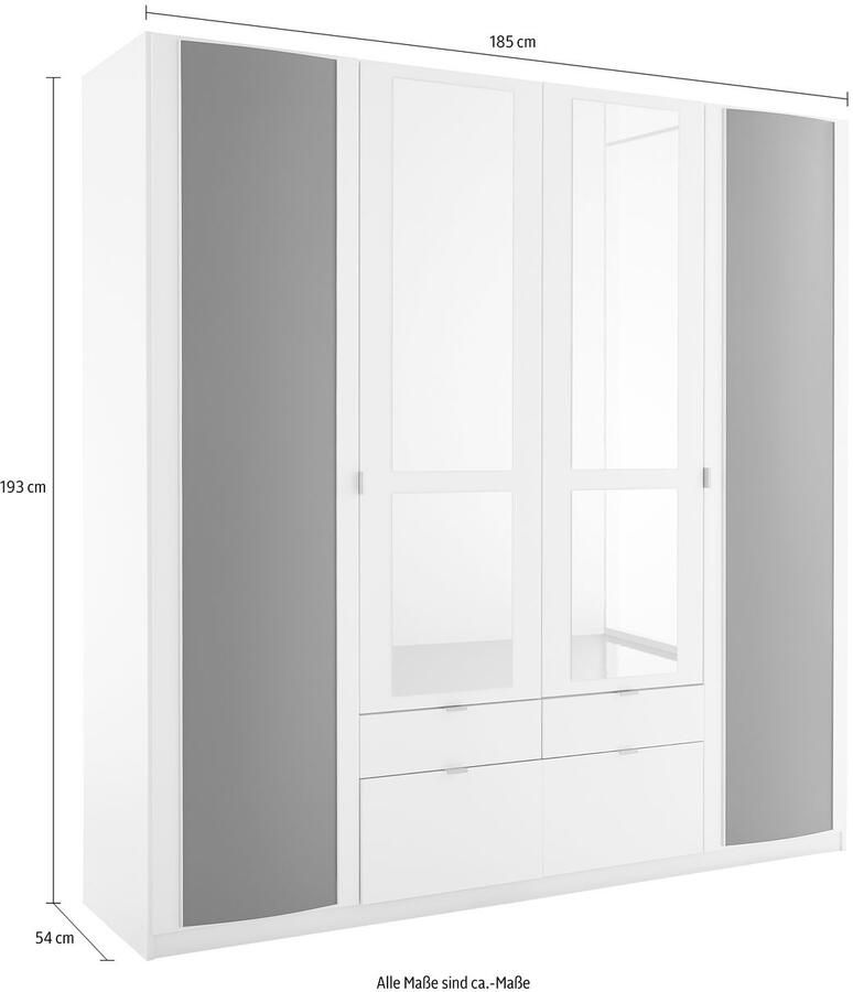 Priess Kledingkast met afgeronde elementen op de buitendeuren - Foto 2