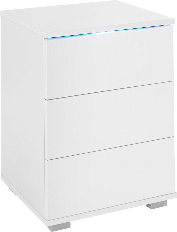 Priess Nachtkastje met ledverlichting en push-to-open - Foto 3