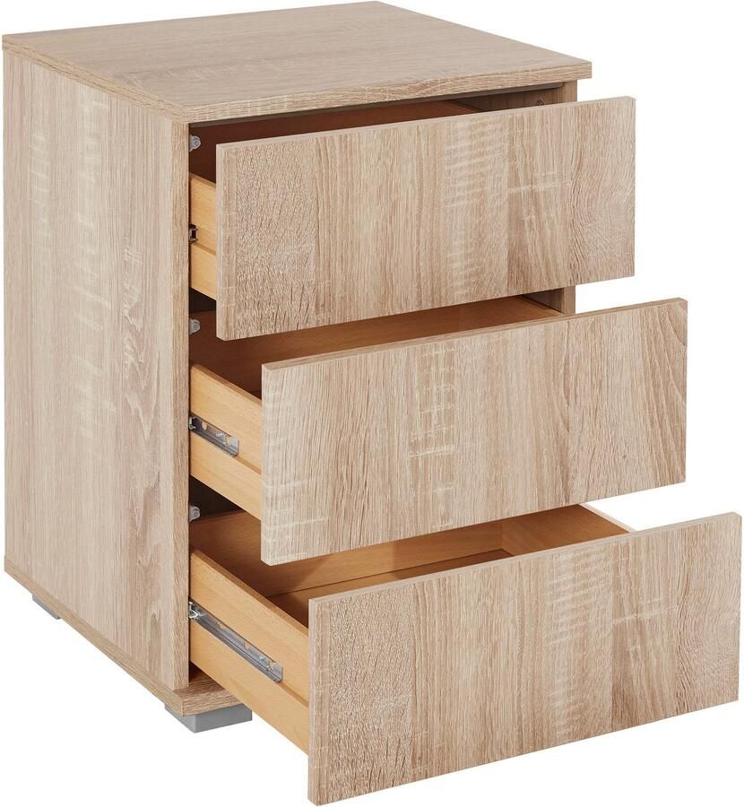 Priess Nachtkastje met ledverlichting en push-to-open - Foto 2