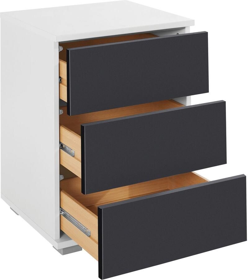 Priess Nachtkastje met ledverlichting en push-to-open