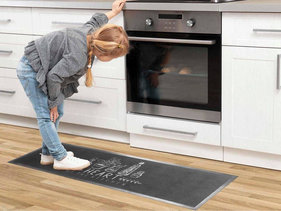 Primaflor-Ideen in Textil Keukenloper HEART OF THE KITCHEN Made in Belgium met een opschrift afm. 50x150 cm antislip - Foto 1