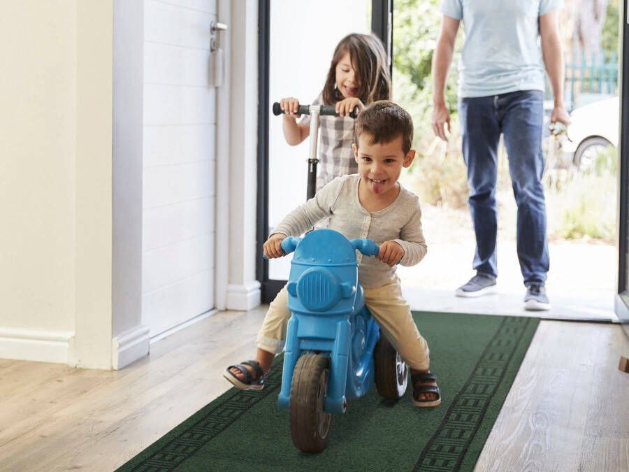 Primaflor-Ideen in Textil Loper Schoonloopmat PRIMAVERA Made in Belgium Vuilvangmat gemêleerd met rand slijtvast wasbaar