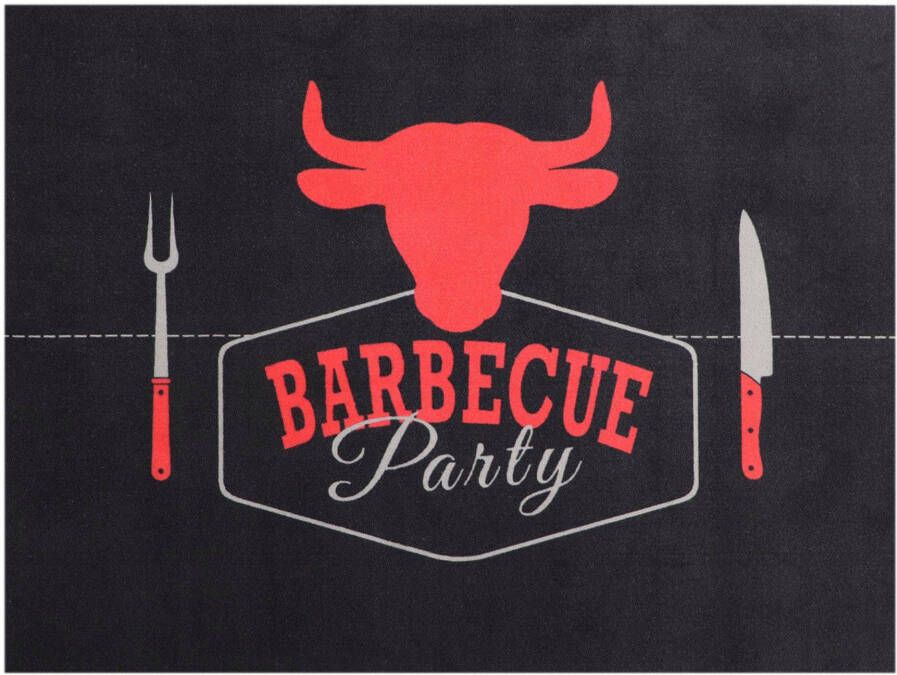 Primaflor-Ideen in Textil Mat BBQ Grillmat BARBECUE zwart Made in Belgium Barbecuemat ideaal als vloerbescherming antislip wasbaar