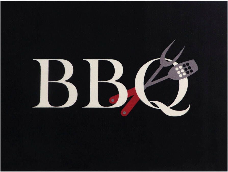 Primaflor-Ideen in Textil Mat BBQ grillmat zwart Barbecuemat ideaal als vloerbescherming met tekst antislip wasbaar - Foto 6