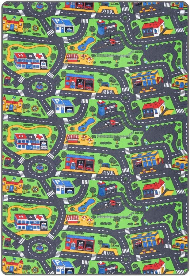 Primaflor-Ideen in Textil Kindervloerkleed City Straten-speelkleed straatbreedte ca. 9 cm kinderkamer