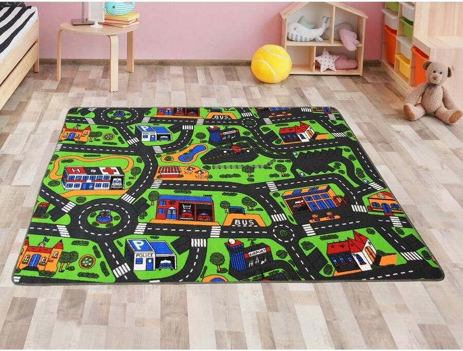 Primaflor-Ideen in Textil Kindervloerkleed City Straten-speelkleed straatbreedte ca. 9 cm kinderkamer
