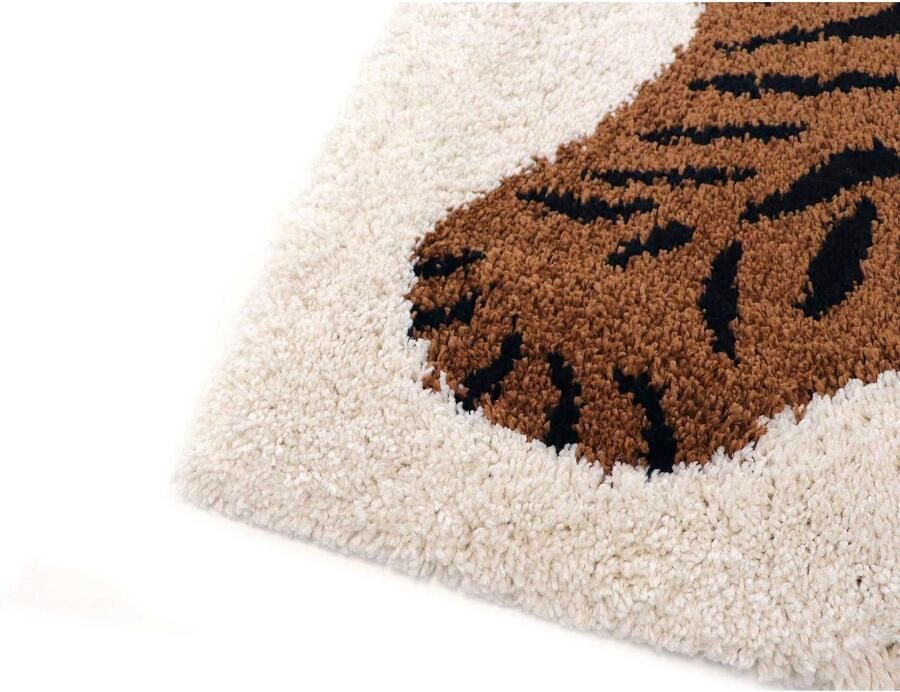 Primaflor-Ideen in Textil Kindervloerkleed NOMAD Tiger Hoogpolig motief tijger zacht & knuffelig kinderkamer