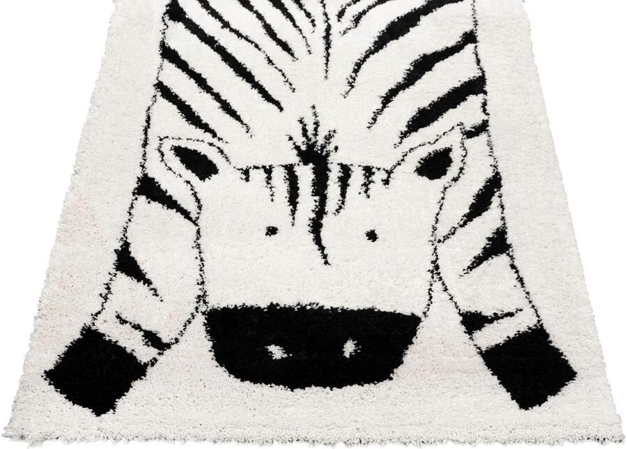 Primaflor-Ideen in Textil Kindervloerkleed NOMAD Zebra Hoogpolig motief zebra zacht & knuffelig kinderkamer - Foto 8