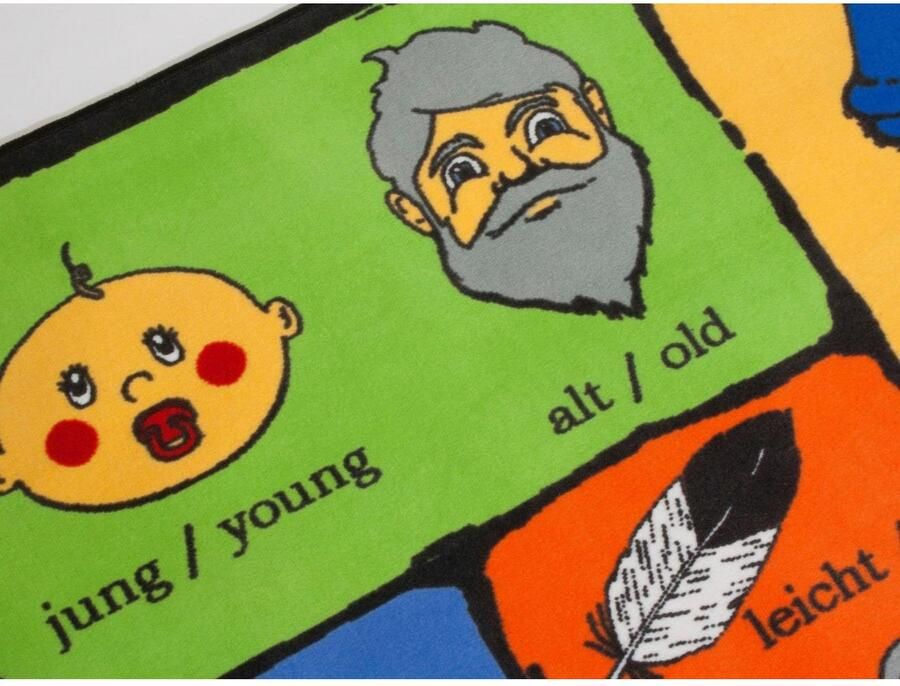 Primaflor-Ideen in Textil Kindervloerkleed TEGENSTELLINGEN gemaakt in België Educatief speelkleed tegenstellingen leren kinderkamer - Foto 4