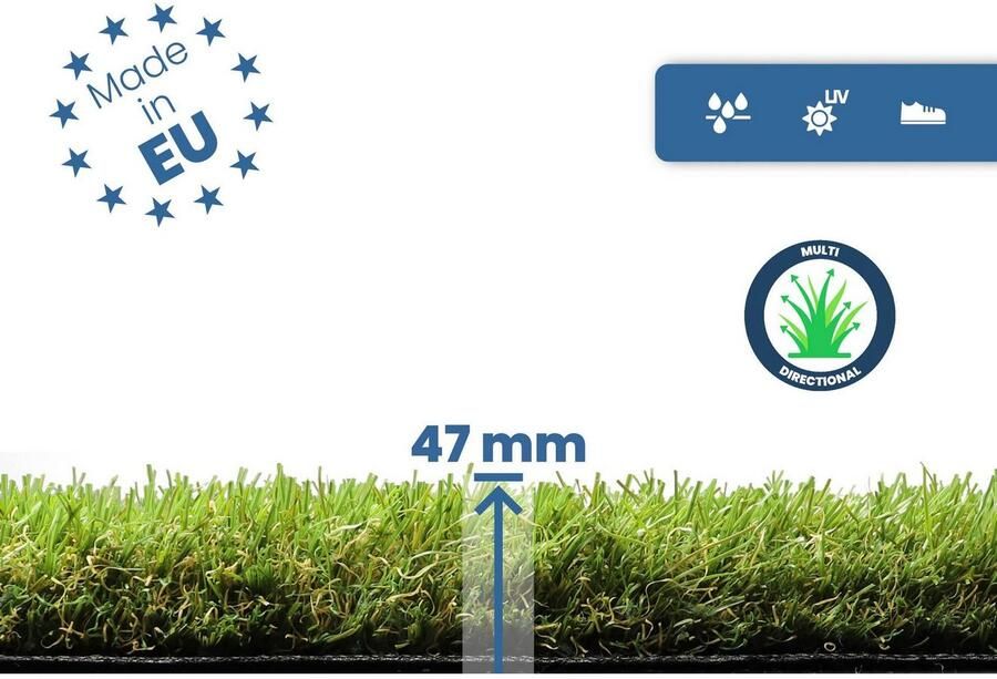 Primaflor-Ideen in Textil Kunstgras Premium ZENIT natuurlijke optiek met drainagefunctie ideaal voor balkon & terras - Foto 10