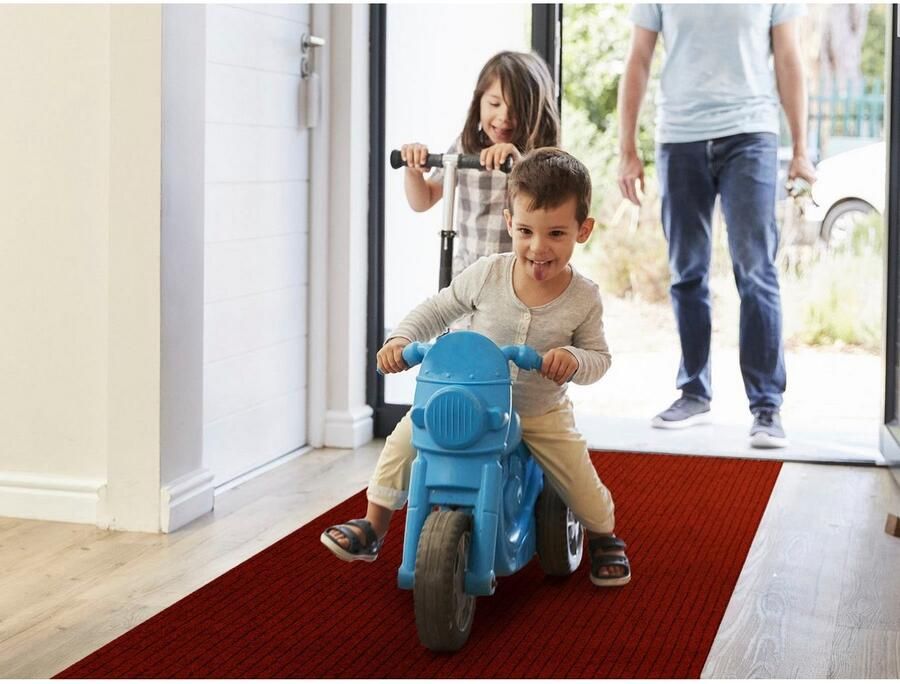 Primaflor-Ideen in Textil Loper Schoonloopmat VALENCIA Made in Belgium Vuilvangmat gestreept slijtvast antislip wasbaar - Foto 3