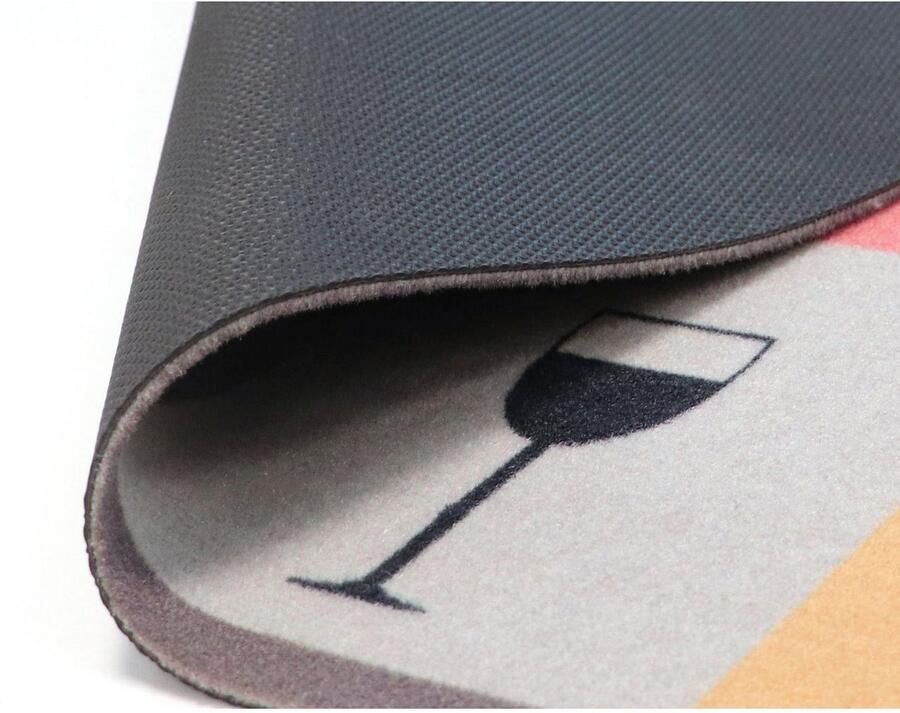 Primaflor-Ideen in Textil Mat BBQ grillmat BARBECUE CHECKS Barbecuemat ideaal als vloerbescherming met tekst antislip wasbaar