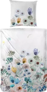 Primera Overtrekset Premium flanellen overtrekset Bloom Met een lieflijke bloemenprint (2-delig)